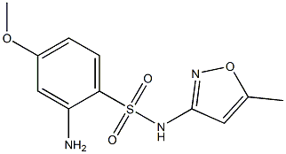 2-amino-4-methoxy-N-(5-methyl-1,2-oxazol-3-yl)benzene-1-sulfonamide Structure