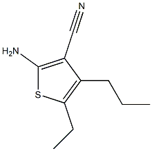 2-amino-5-ethyl-4-propylthiophene-3-carbonitrile Structure