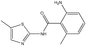 2-amino-6-methyl-N-(5-methyl-1,3-thiazol-2-yl)benzamide,,结构式