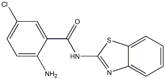 2-amino-N-(1,3-benzothiazol-2-yl)-5-chlorobenzamide 化学構造式