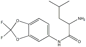 2-amino-N-(2,2-difluoro-2H-1,3-benzodioxol-5-yl)-4-methylpentanamide 化学構造式