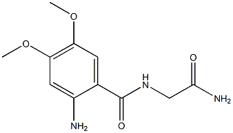 2-amino-N-(2-amino-2-oxoethyl)-4,5-dimethoxybenzamide Struktur