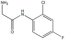 2-amino-N-(2-chloro-4-fluorophenyl)acetamide,,结构式