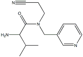 2-amino-N-(2-cyanoethyl)-3-methyl-N-(pyridin-3-ylmethyl)butanamide Structure