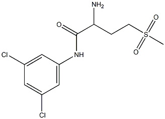 2-amino-N-(3,5-dichlorophenyl)-4-methanesulfonylbutanamide 化学構造式