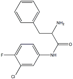 2-amino-N-(3-chloro-4-fluorophenyl)-3-phenylpropanamide 化学構造式