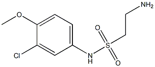 2-amino-N-(3-chloro-4-methoxyphenyl)ethane-1-sulfonamide,,结构式