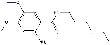 2-amino-N-(3-ethoxypropyl)-4,5-dimethoxybenzamide Struktur