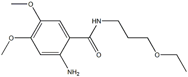 2-amino-N-(3-ethoxypropyl)-4,5-dimethoxybenzamide 化学構造式