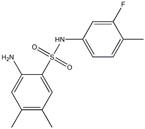 2-amino-N-(3-fluoro-4-methylphenyl)-4,5-dimethylbenzene-1-sulfonamide Structure