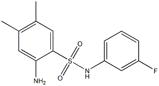 2-amino-N-(3-fluorophenyl)-4,5-dimethylbenzene-1-sulfonamide,,结构式