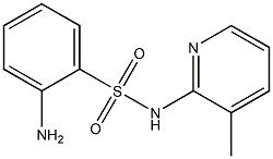 2-amino-N-(3-methylpyridin-2-yl)benzene-1-sulfonamide,,结构式