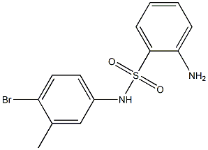 2-amino-N-(4-bromo-3-methylphenyl)benzenesulfonamide,,结构式