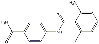 2-amino-N-(4-carbamoylphenyl)-6-methylbenzamide Struktur