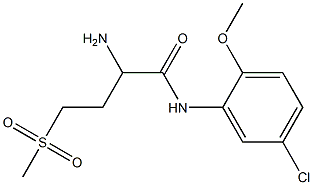 2-amino-N-(5-chloro-2-methoxyphenyl)-4-methanesulfonylbutanamide Structure