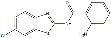 2-amino-N-(6-chloro-1,3-benzothiazol-2-yl)benzamide,,结构式