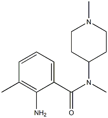 2-amino-N,3-dimethyl-N-(1-methylpiperidin-4-yl)benzamide Structure