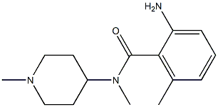 2-amino-N,6-dimethyl-N-(1-methylpiperidin-4-yl)benzamide 结构式