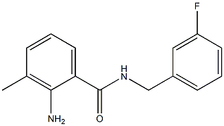 2-amino-N-[(3-fluorophenyl)methyl]-3-methylbenzamide 结构式