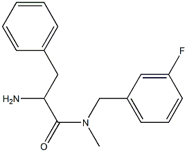 2-amino-N-[(3-fluorophenyl)methyl]-N-methyl-3-phenylpropanamide 结构式