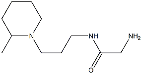 2-amino-N-[3-(2-methylpiperidin-1-yl)propyl]acetamide 化学構造式