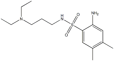 2-amino-N-[3-(diethylamino)propyl]-4,5-dimethylbenzene-1-sulfonamide 化学構造式