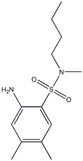 2-amino-N-butyl-N,4,5-trimethylbenzene-1-sulfonamide Structure