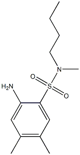 2-amino-N-butyl-N,4,5-trimethylbenzene-1-sulfonamide,,结构式