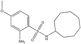 2-amino-N-cyclooctyl-4-methoxybenzene-1-sulfonamide 结构式