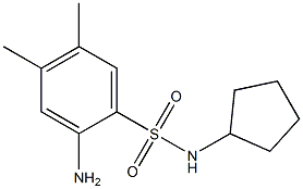 2-amino-N-cyclopentyl-4,5-dimethylbenzene-1-sulfonamide Struktur