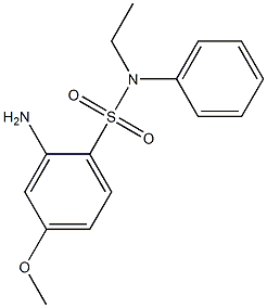 2-amino-N-ethyl-4-methoxy-N-phenylbenzene-1-sulfonamide Structure