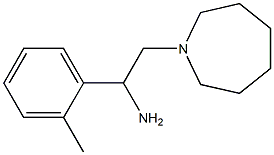 2-azepan-1-yl-1-(2-methylphenyl)ethanamine 化学構造式