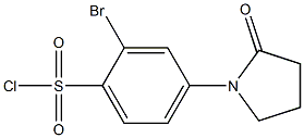 2-bromo-4-(2-oxopyrrolidin-1-yl)benzenesulfonyl chloride Struktur
