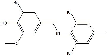 2-bromo-4-{[(2,6-dibromo-4-methylphenyl)amino]methyl}-6-methoxyphenol