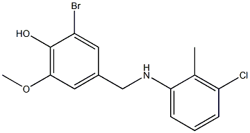 2-bromo-4-{[(3-chloro-2-methylphenyl)amino]methyl}-6-methoxyphenol|