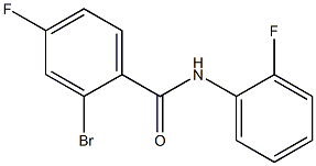 2-bromo-4-fluoro-N-(2-fluorophenyl)benzamide,,结构式