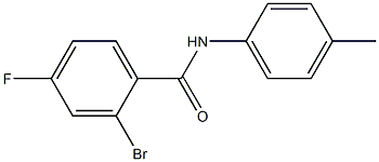 2-bromo-4-fluoro-N-(4-methylphenyl)benzamide Struktur