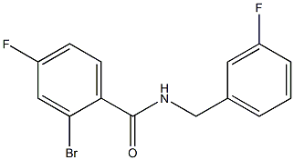 2-bromo-4-fluoro-N-[(3-fluorophenyl)methyl]benzamide 结构式