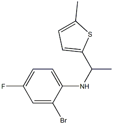 2-bromo-4-fluoro-N-[1-(5-methylthiophen-2-yl)ethyl]aniline 化学構造式