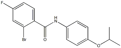 2-bromo-4-fluoro-N-[4-(propan-2-yloxy)phenyl]benzamide Struktur