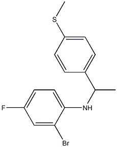 2-bromo-4-fluoro-N-{1-[4-(methylsulfanyl)phenyl]ethyl}aniline|
