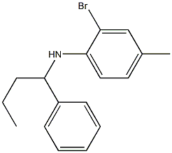 2-bromo-4-methyl-N-(1-phenylbutyl)aniline Structure