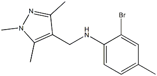  2-bromo-4-methyl-N-[(1,3,5-trimethyl-1H-pyrazol-4-yl)methyl]aniline