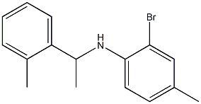 2-bromo-4-methyl-N-[1-(2-methylphenyl)ethyl]aniline,,结构式