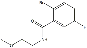 2-bromo-5-fluoro-N-(2-methoxyethyl)benzamide, 1016890-53-1, 结构式