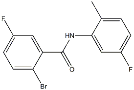2-bromo-5-fluoro-N-(5-fluoro-2-methylphenyl)benzamide 结构式