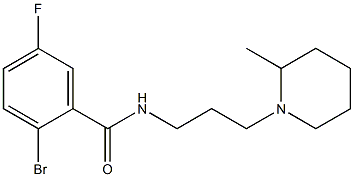 2-bromo-5-fluoro-N-[3-(2-methylpiperidin-1-yl)propyl]benzamide Structure