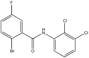 2-bromo-N-(2,3-dichlorophenyl)-5-fluorobenzamide Struktur