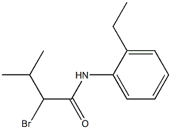 2-bromo-N-(2-ethylphenyl)-3-methylbutanamide 化学構造式