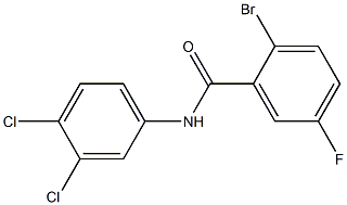 2-bromo-N-(3,4-dichlorophenyl)-5-fluorobenzamide 化学構造式